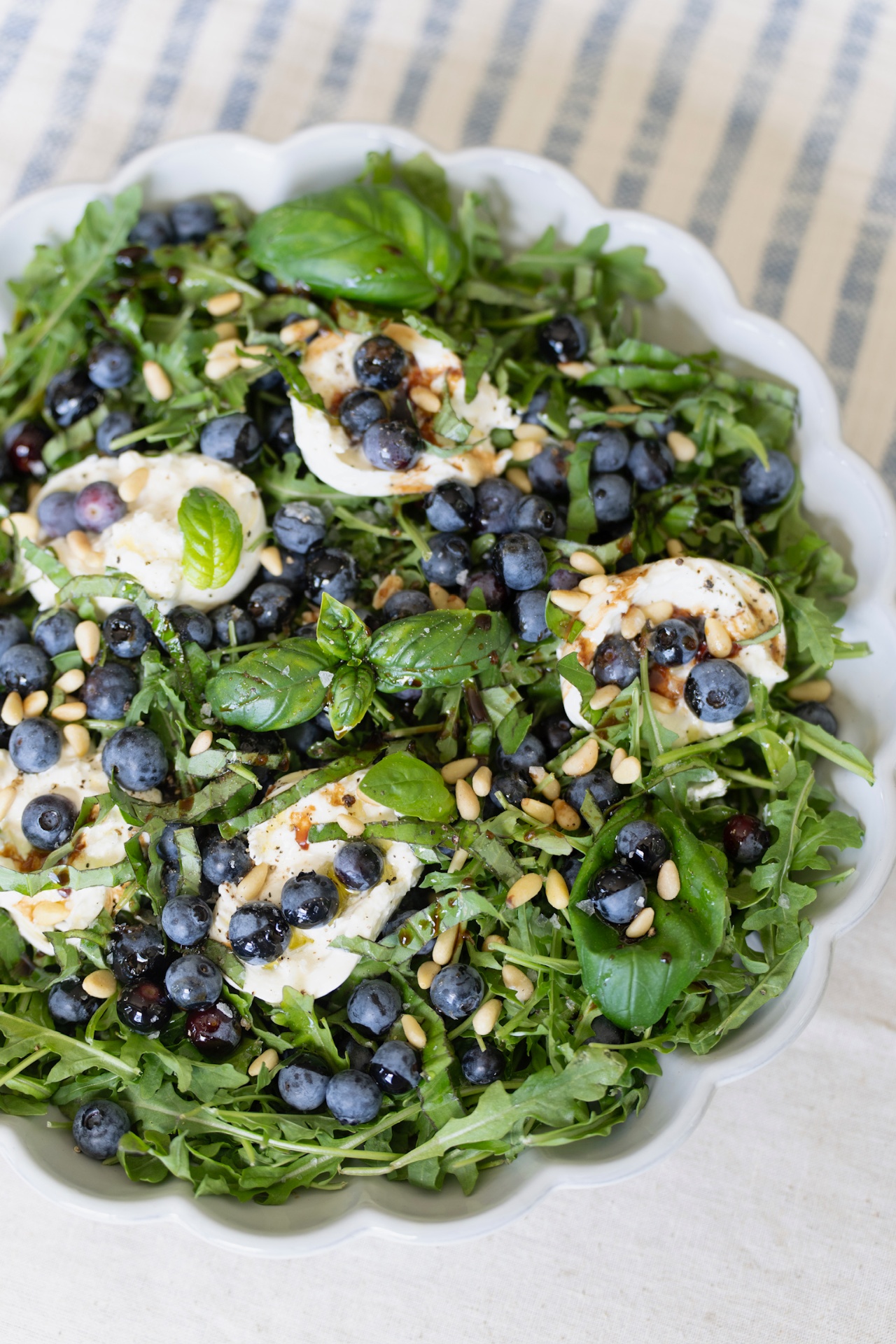 Blueberry, Basil & Burrata Salad